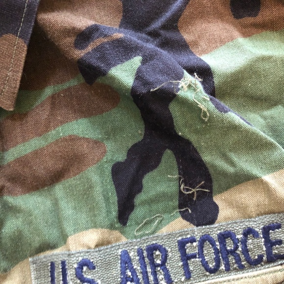 United States Military US Army Air Force Military fatigues Camo Button Up  Large - Picture 5 of 10